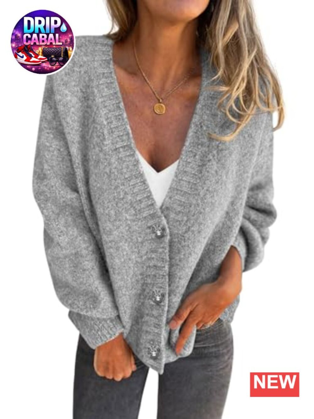 PRETTYGARDEN Women's Chunky Knit Button Down Cardigan Sweater